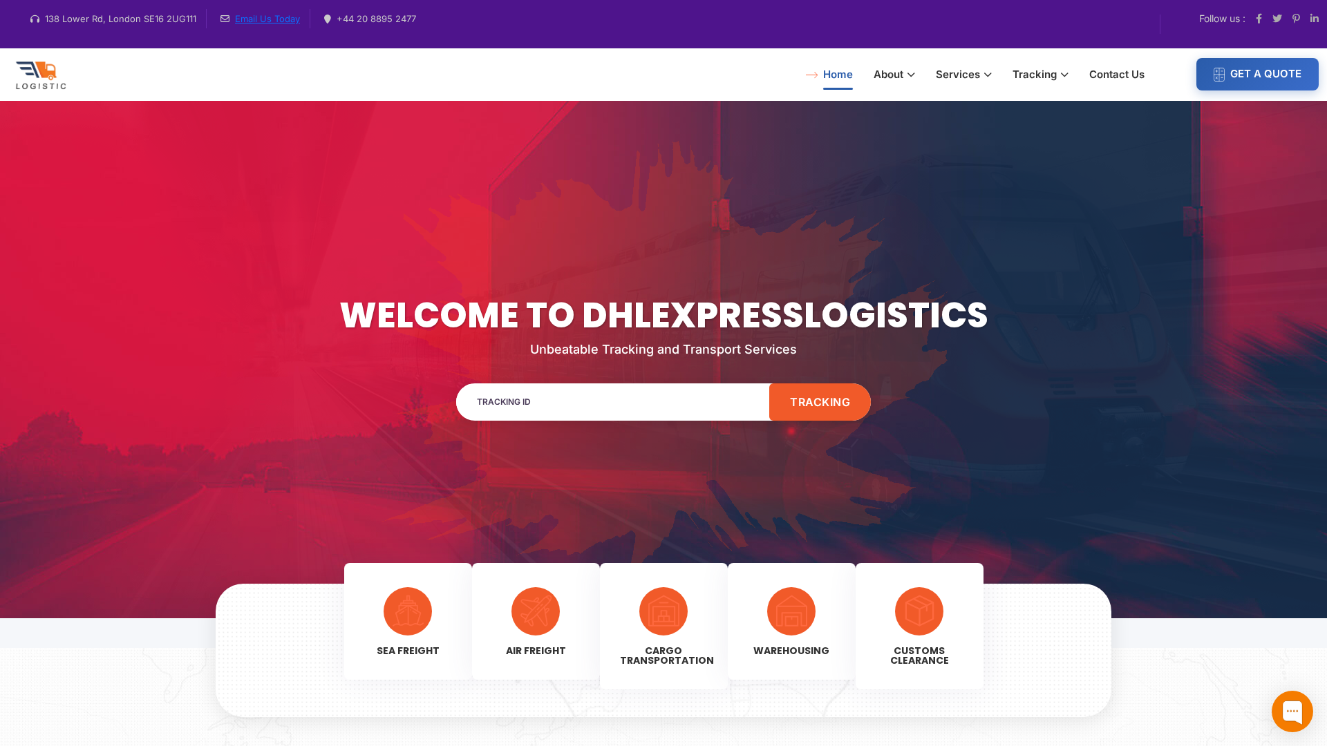 Screenshot of dhlexpresslogistics.live