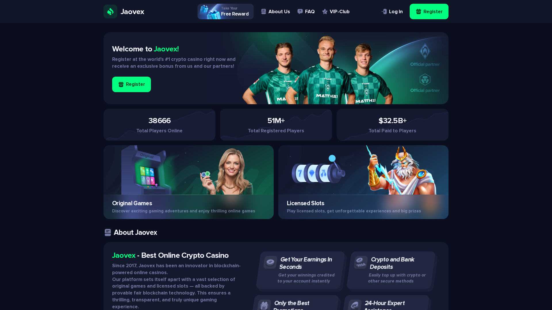 Screenshot of go.jaovex.com
