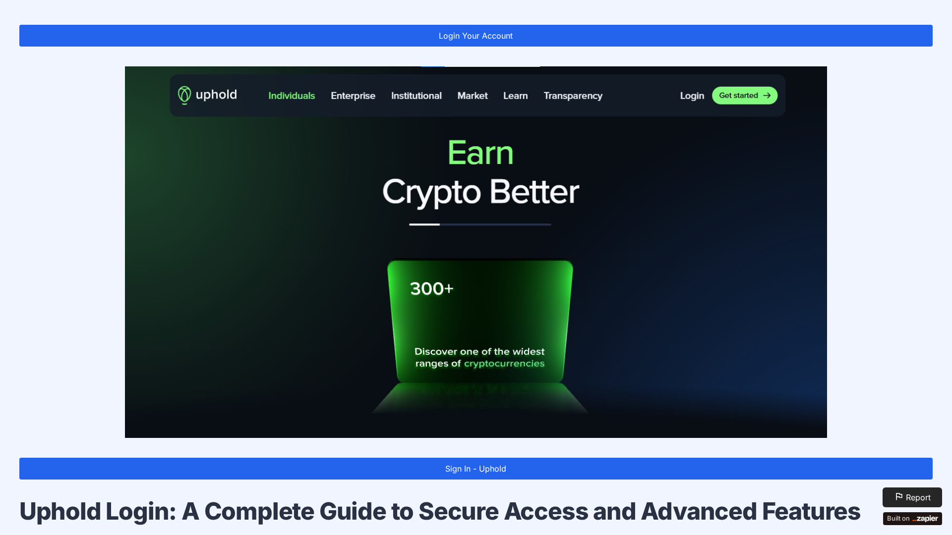 Screenshot of uphldd.zapier.app
