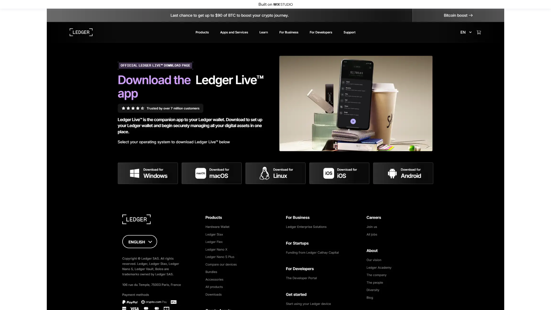 Screenshot of started-desktop.wixstudio.com