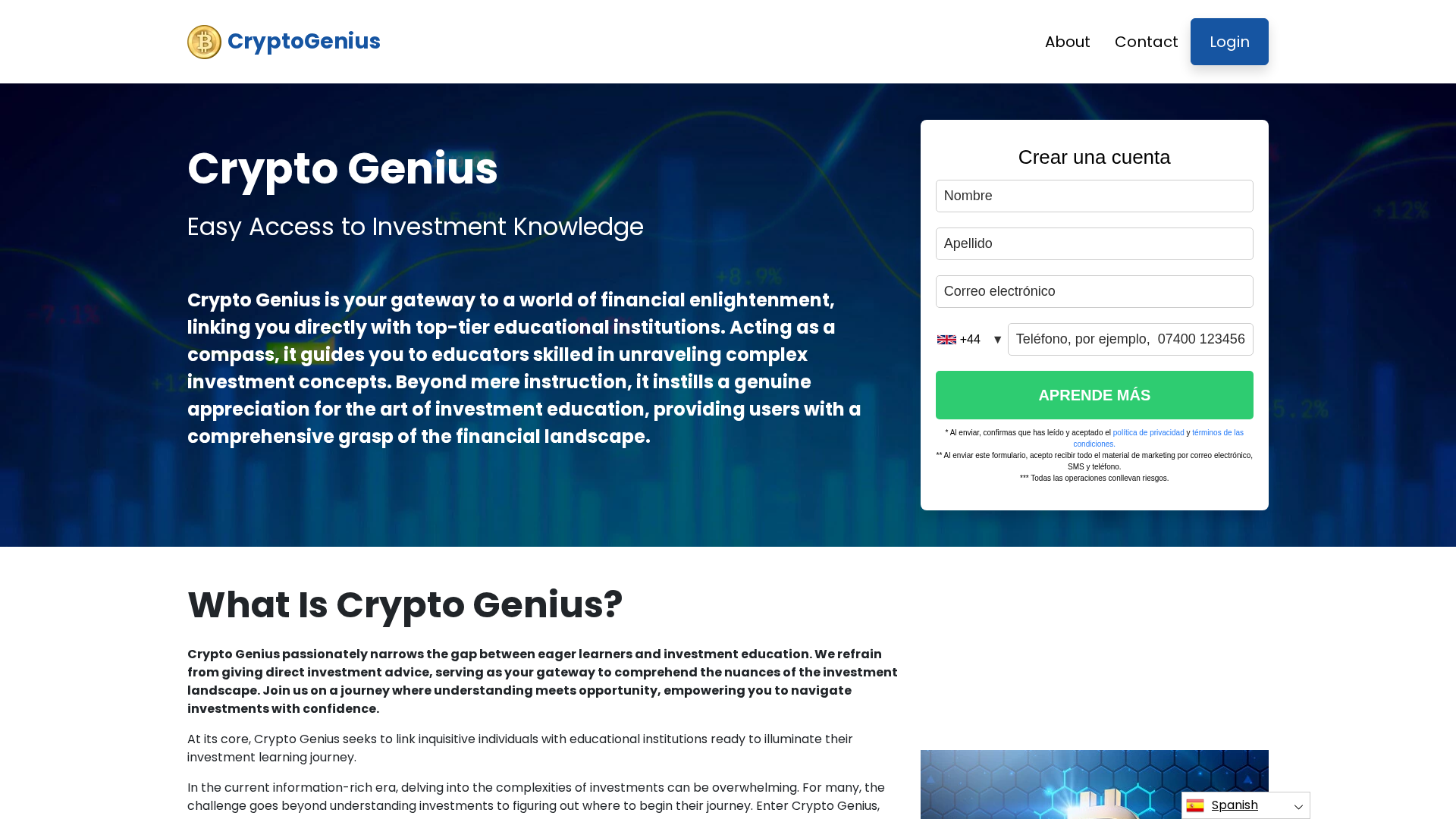 Screenshot of crypto-genius.live
