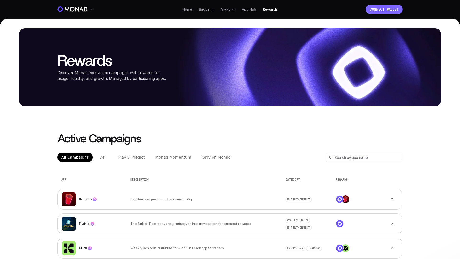 Screenshot of monadreward.web.app