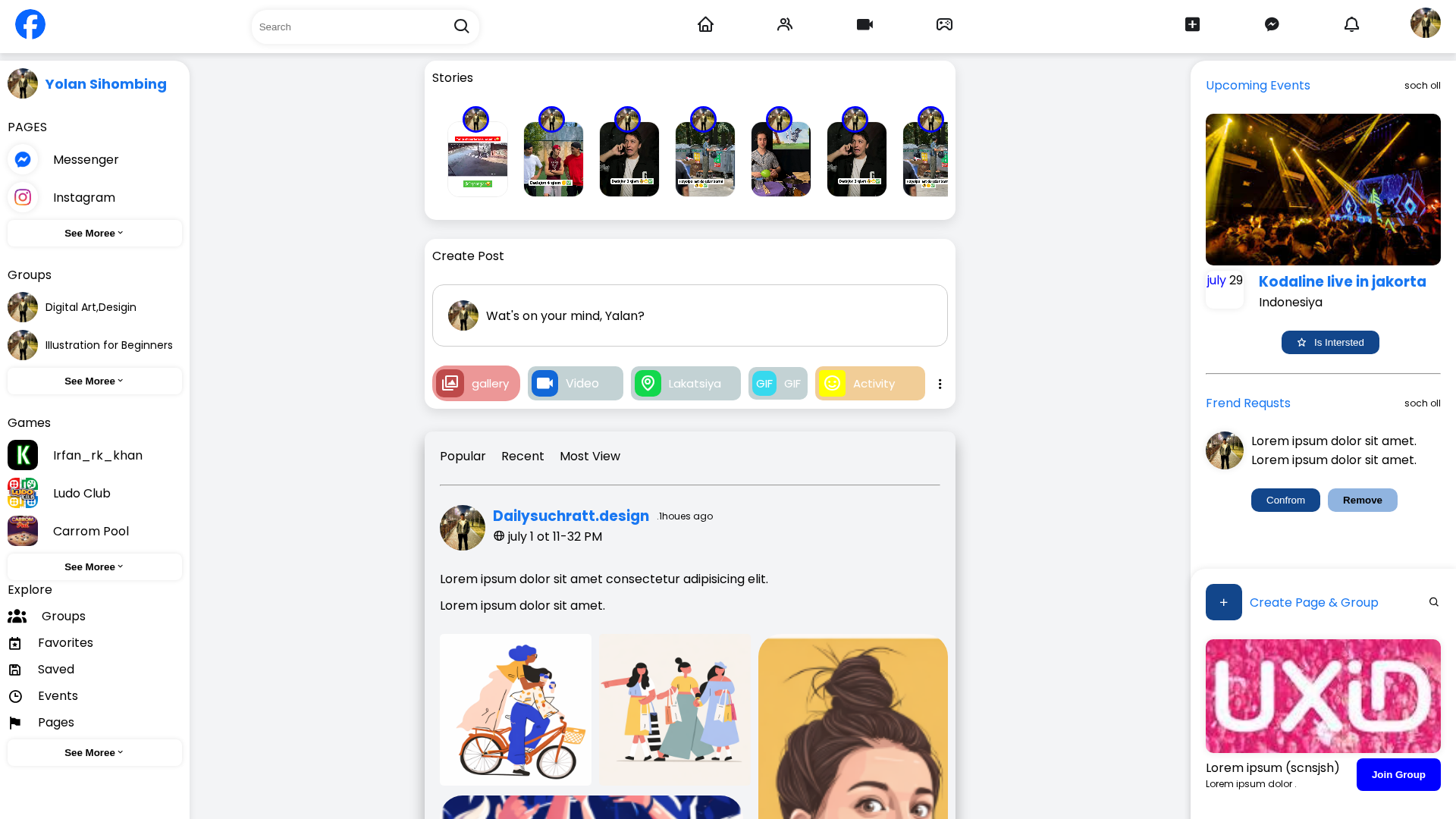 Screenshot of facebook-gamma-tawny.vercel.app
