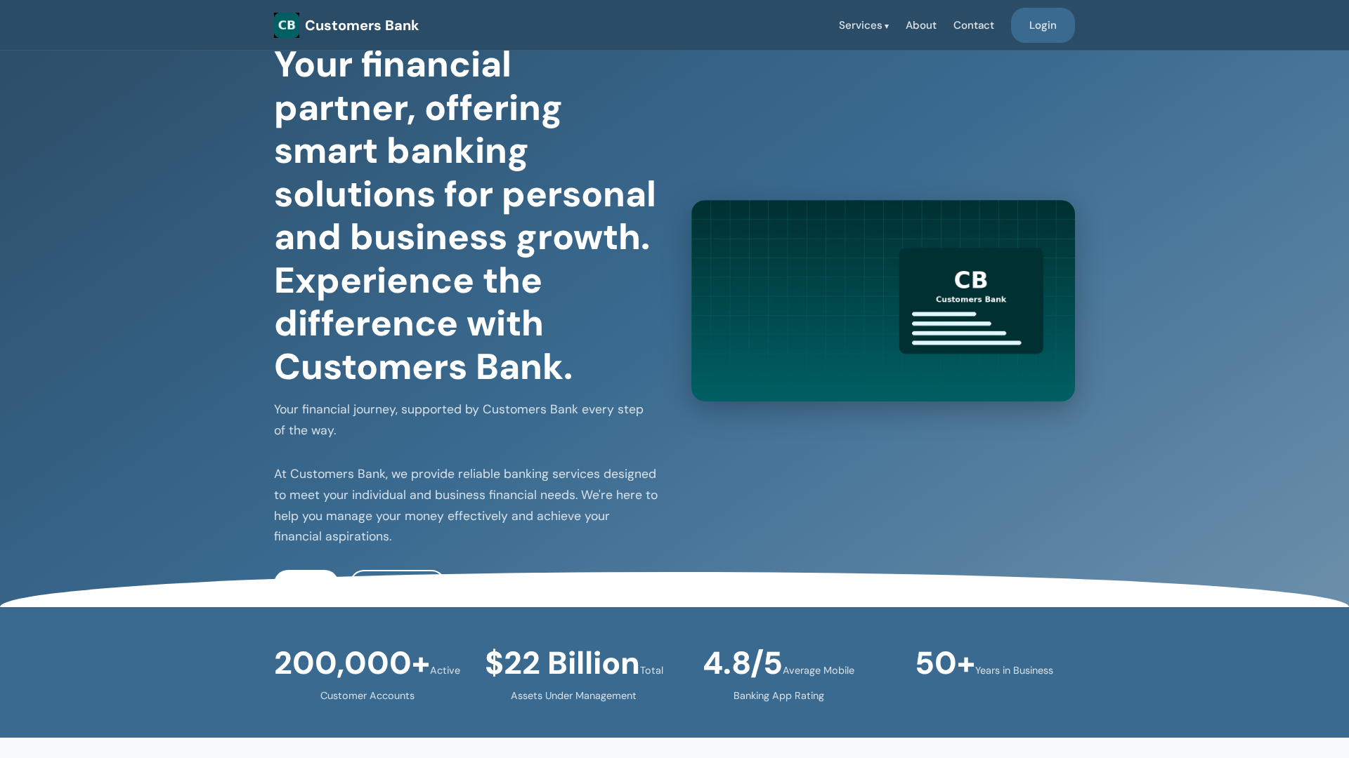 Screenshot of customersbank.at