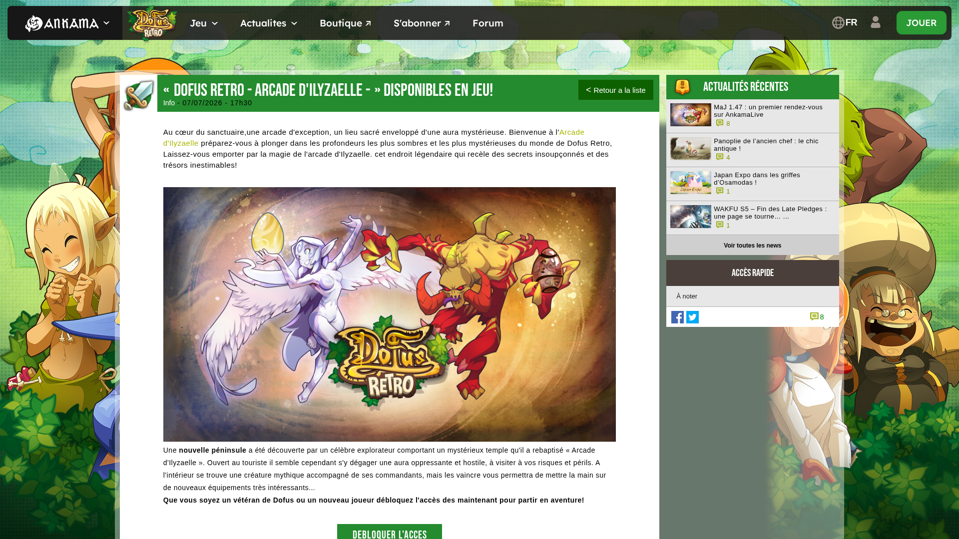 Screenshot of dofus-retro-fr.com
