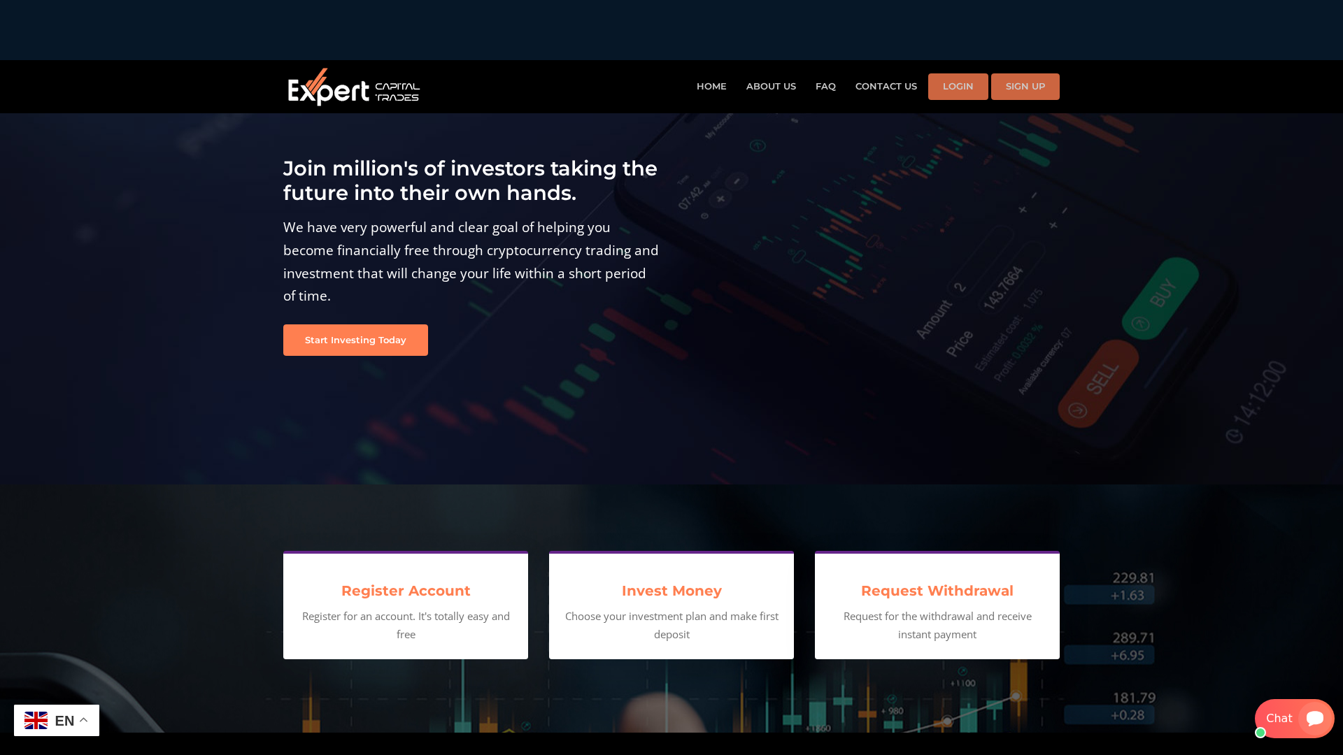 Screenshot of expertcapitaltrades.com