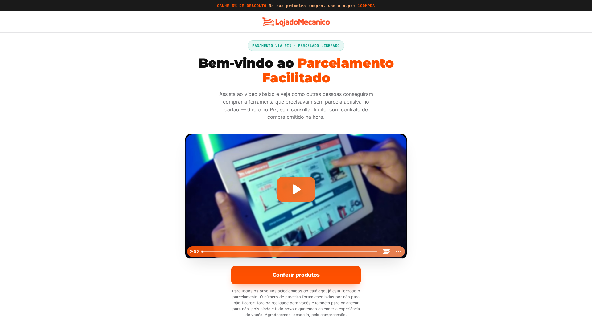 Screenshot of lojadomecanicopix.vercel.app