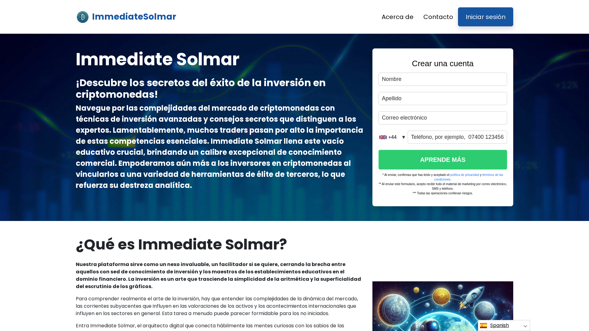 Screenshot of immediatesolmar.app