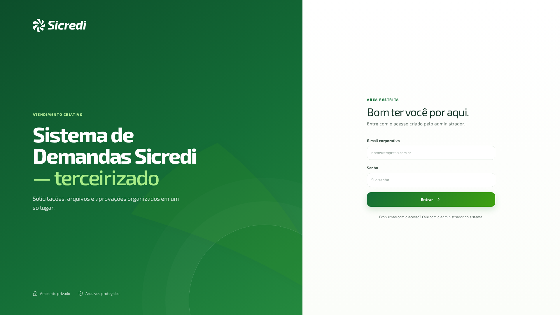 Screenshot of demandas-sicredi.com