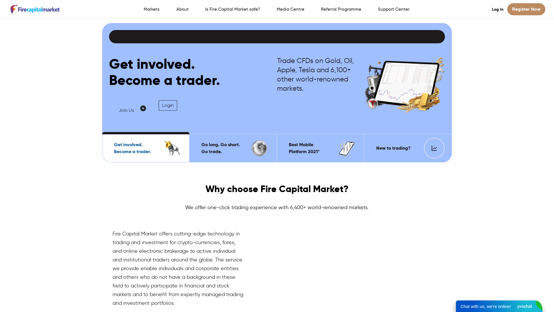 Screenshot of firecapitalmarket.com