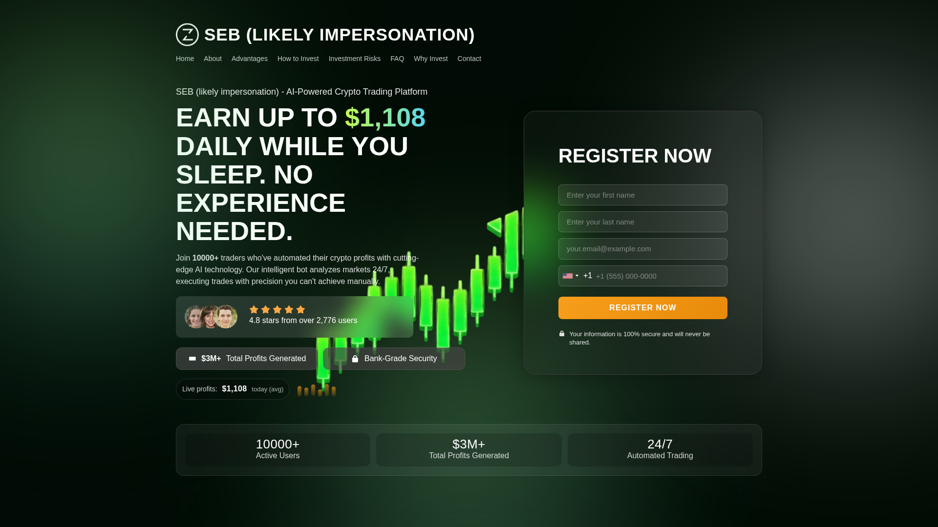Screenshot of seblikelyimpersonation.com