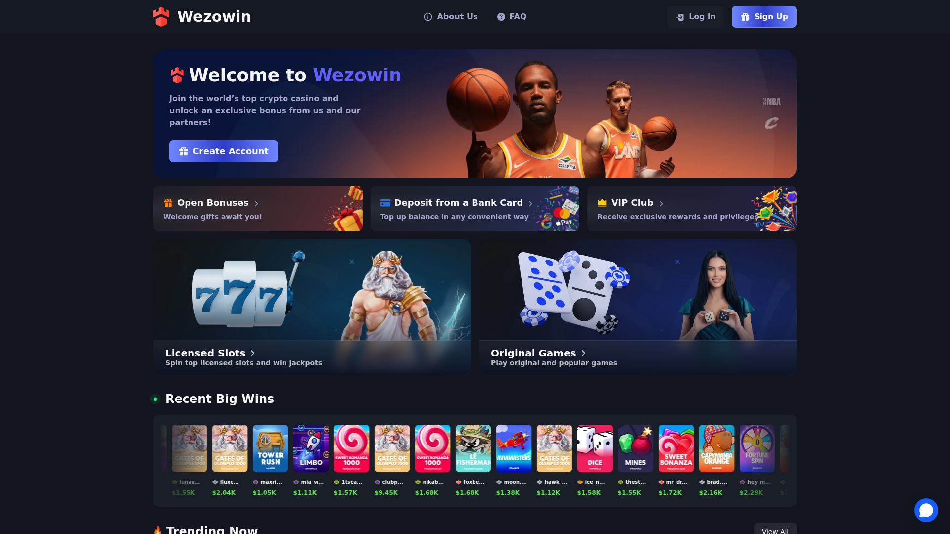 Screenshot of wezowin.com