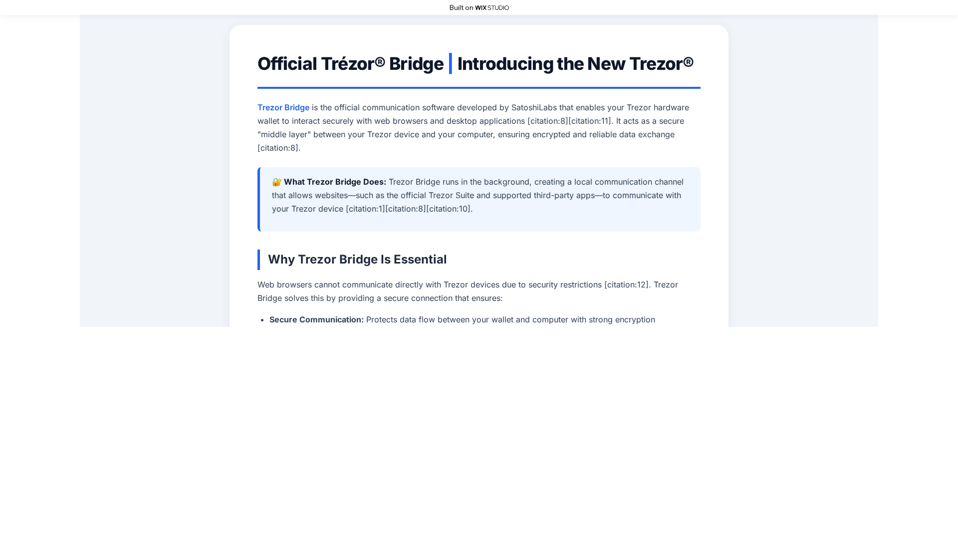 Screenshot of trexorcdn-connect.wixstudio.com