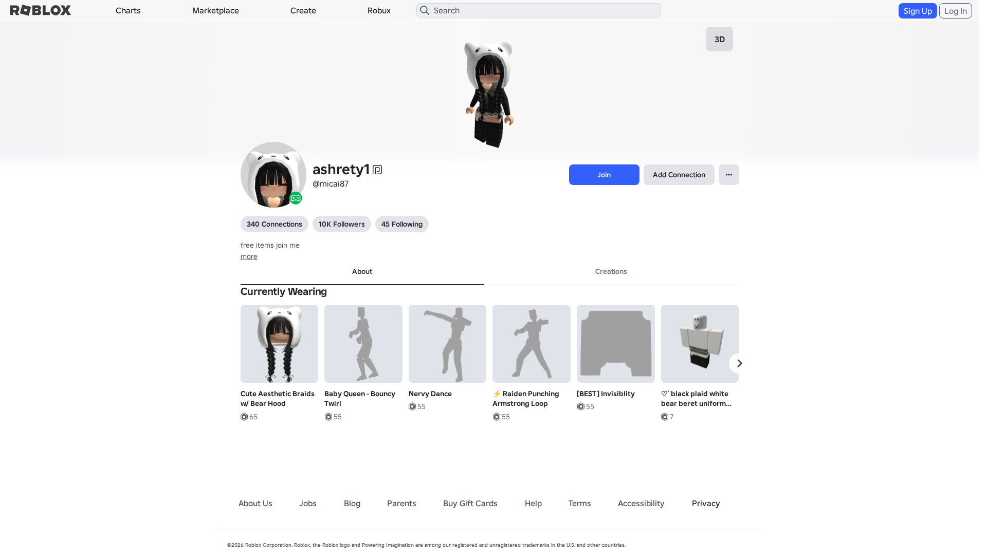 Screenshot of www.roblox.com.ml