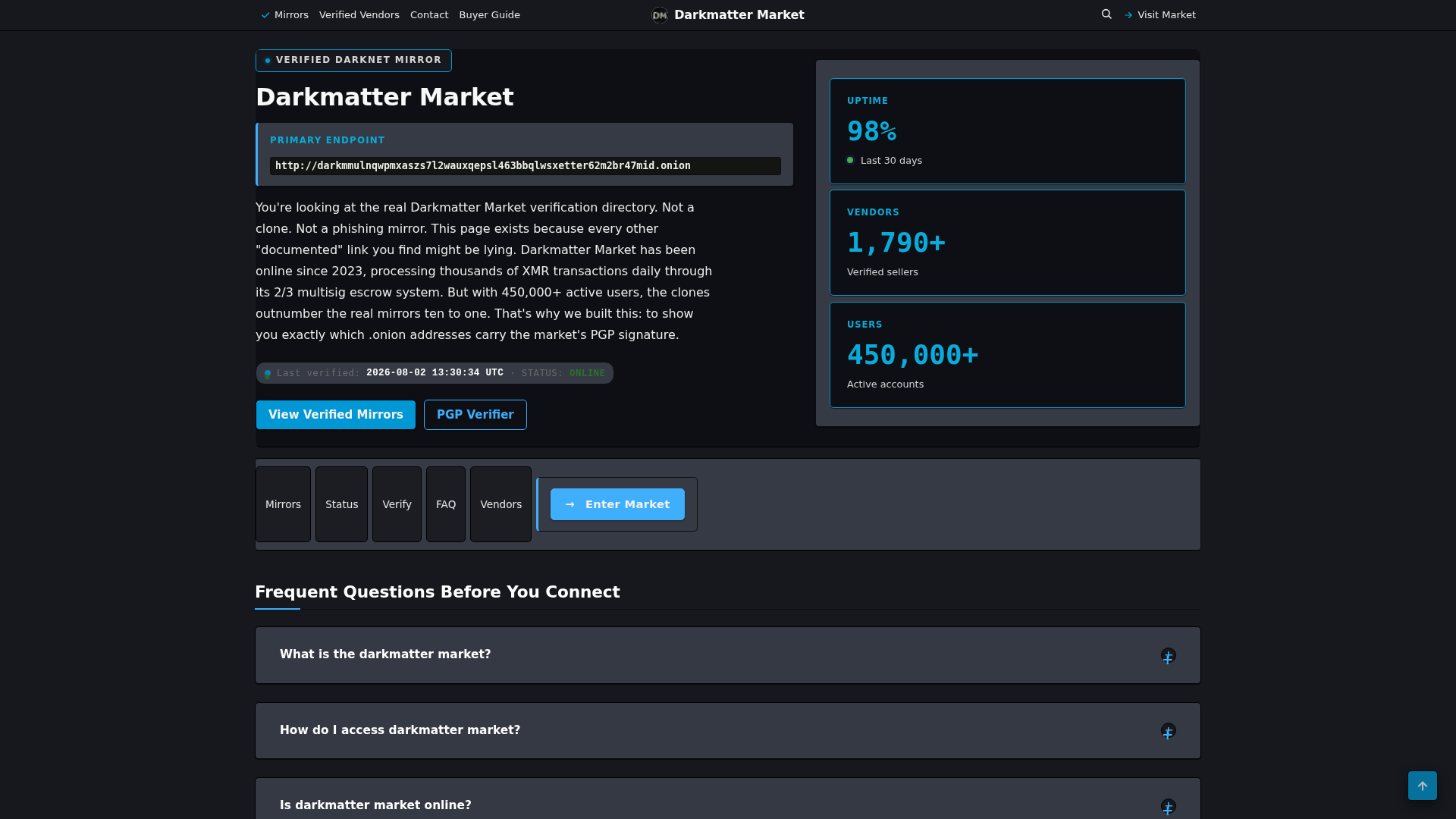 Screenshot of darkmatter-hub.cyou