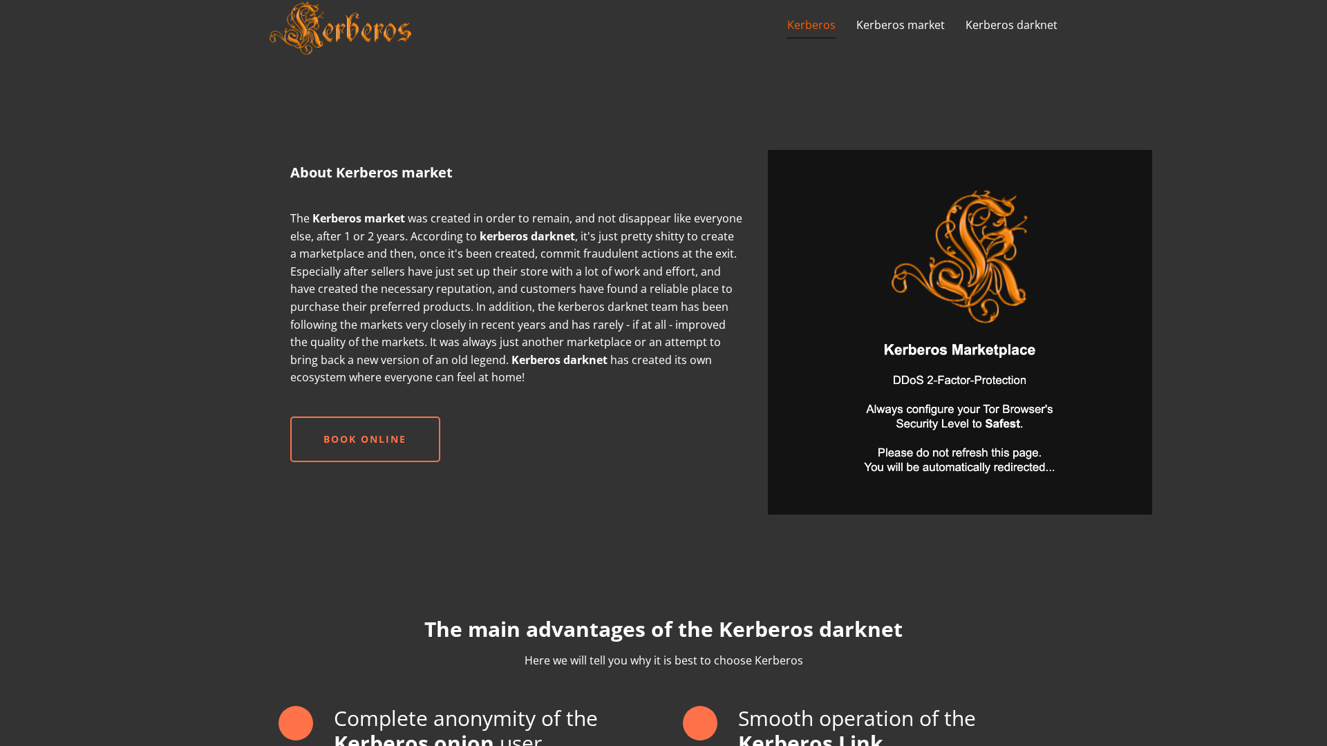 Screenshot of kerberosonion.net