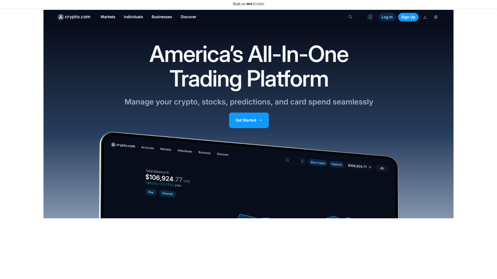 Screenshot of appscrypto-com.wixstudio.com