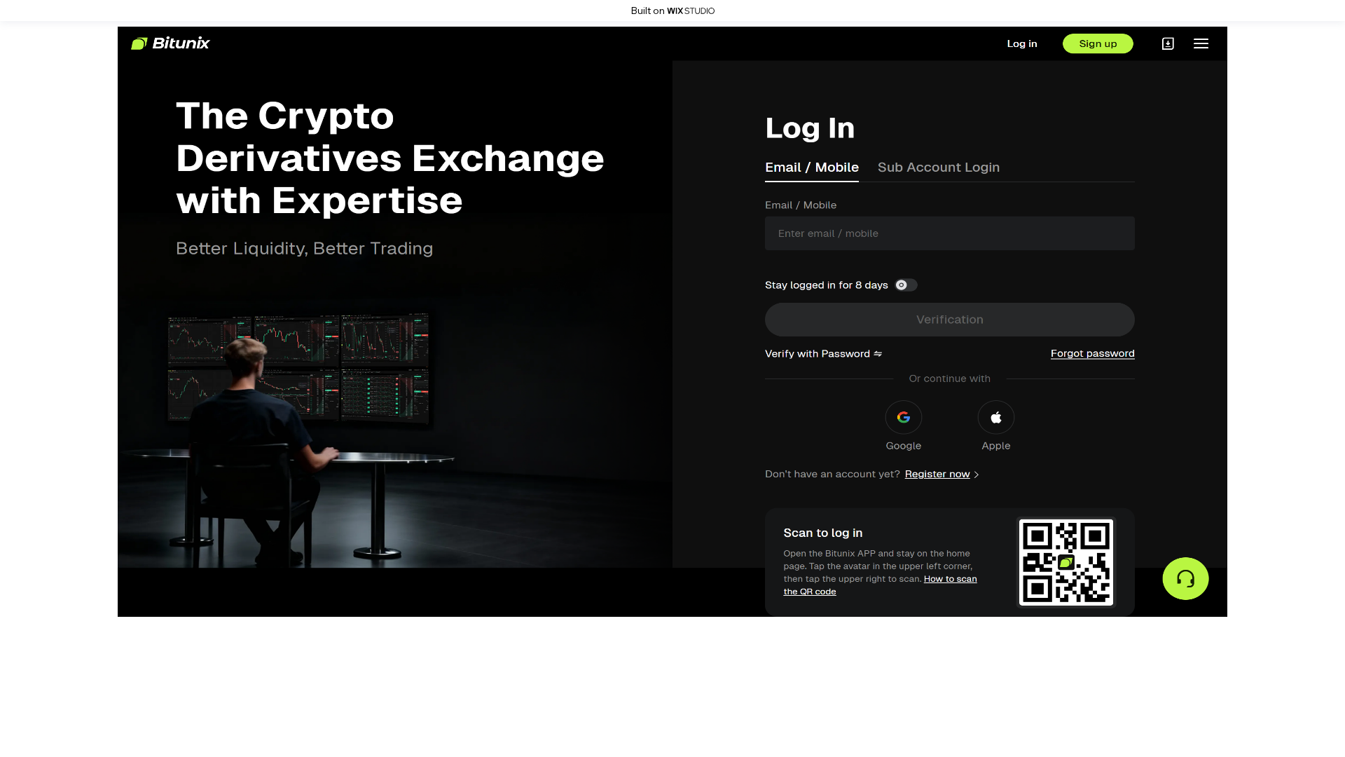 Screenshot of home-bitunexx.wixstudio.com
