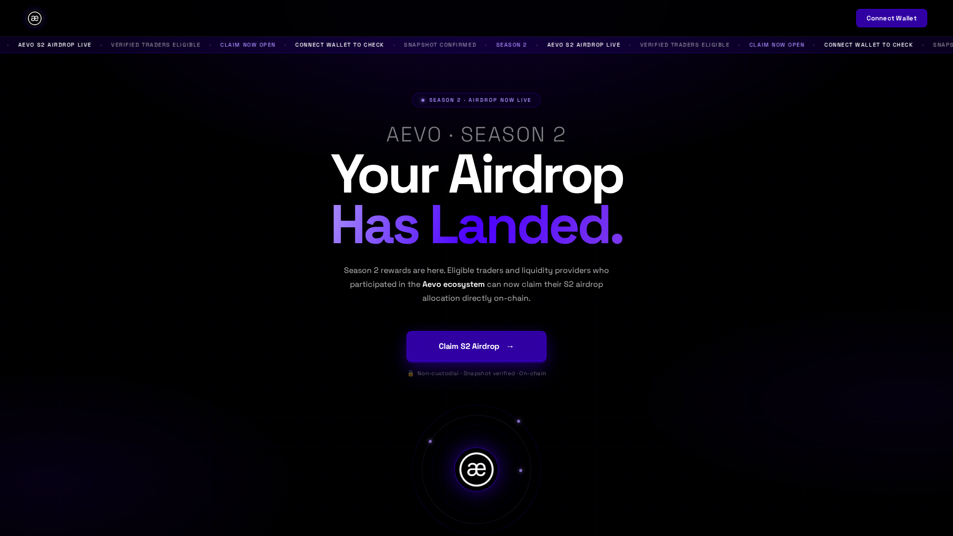 Screenshot of aevotoken.live