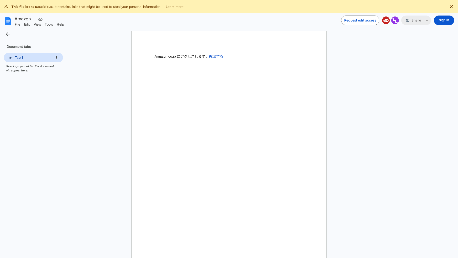 Screenshot of docs.google.com