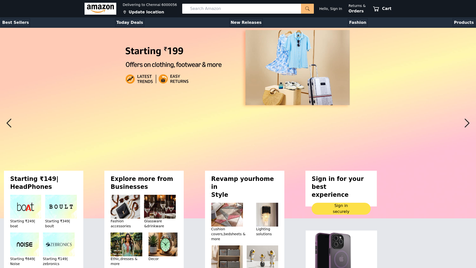Screenshot of amazon-clone--weld.vercel.app