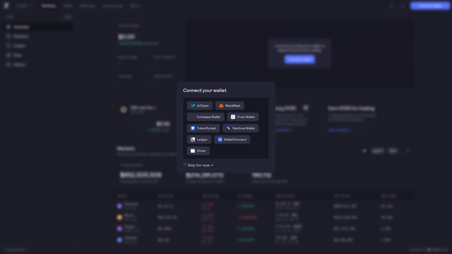 Screenshot of dydx-exchange-www.pages.dev