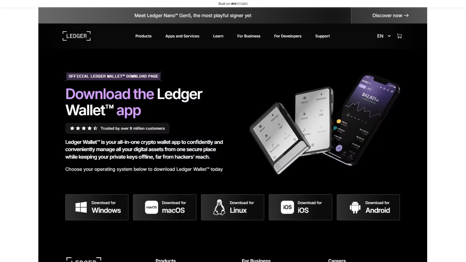 Screenshot of en-us-appstart.wixstudio.com