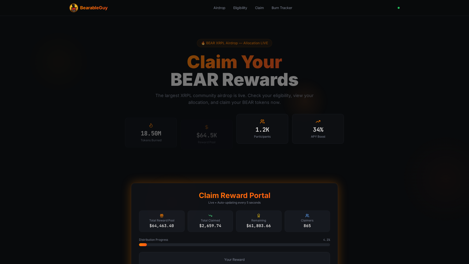 Screenshot of bearxrpl.info