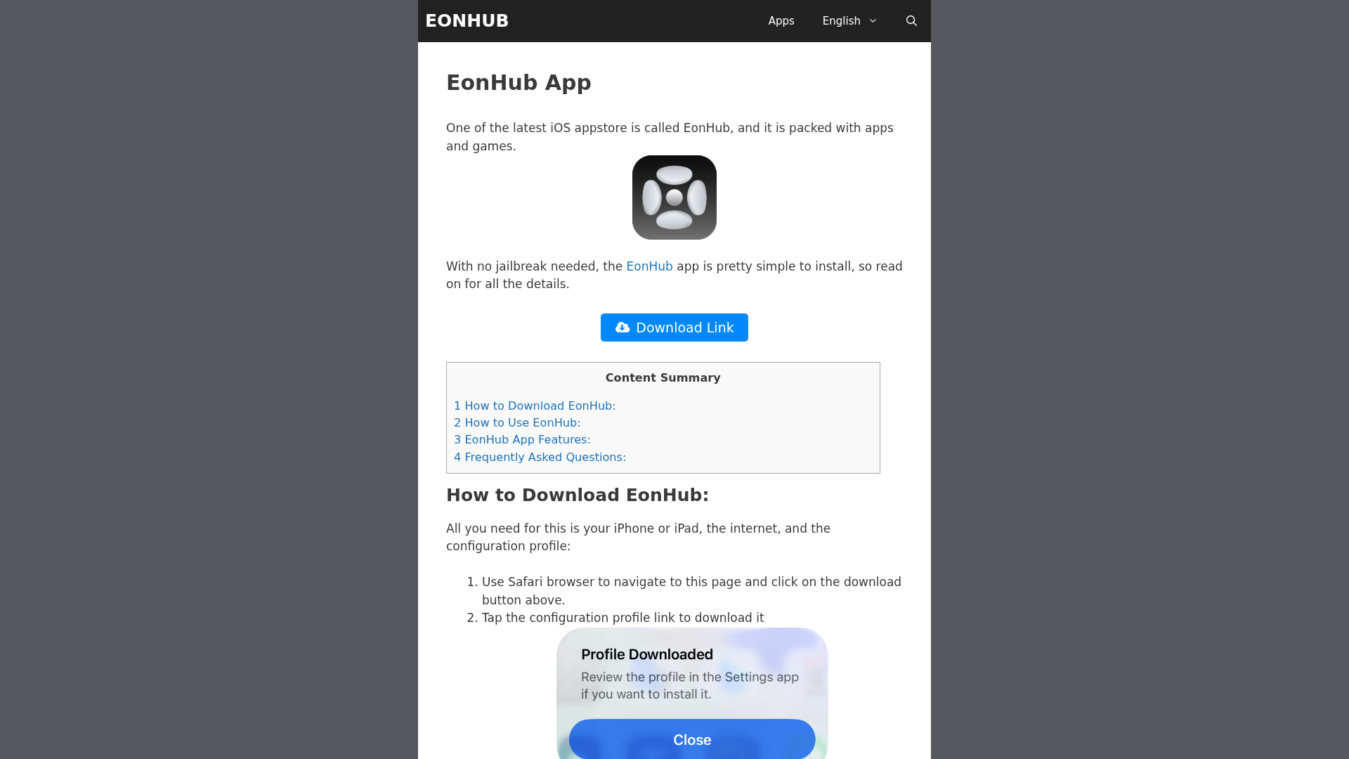 Screenshot of eonhub.pages.dev