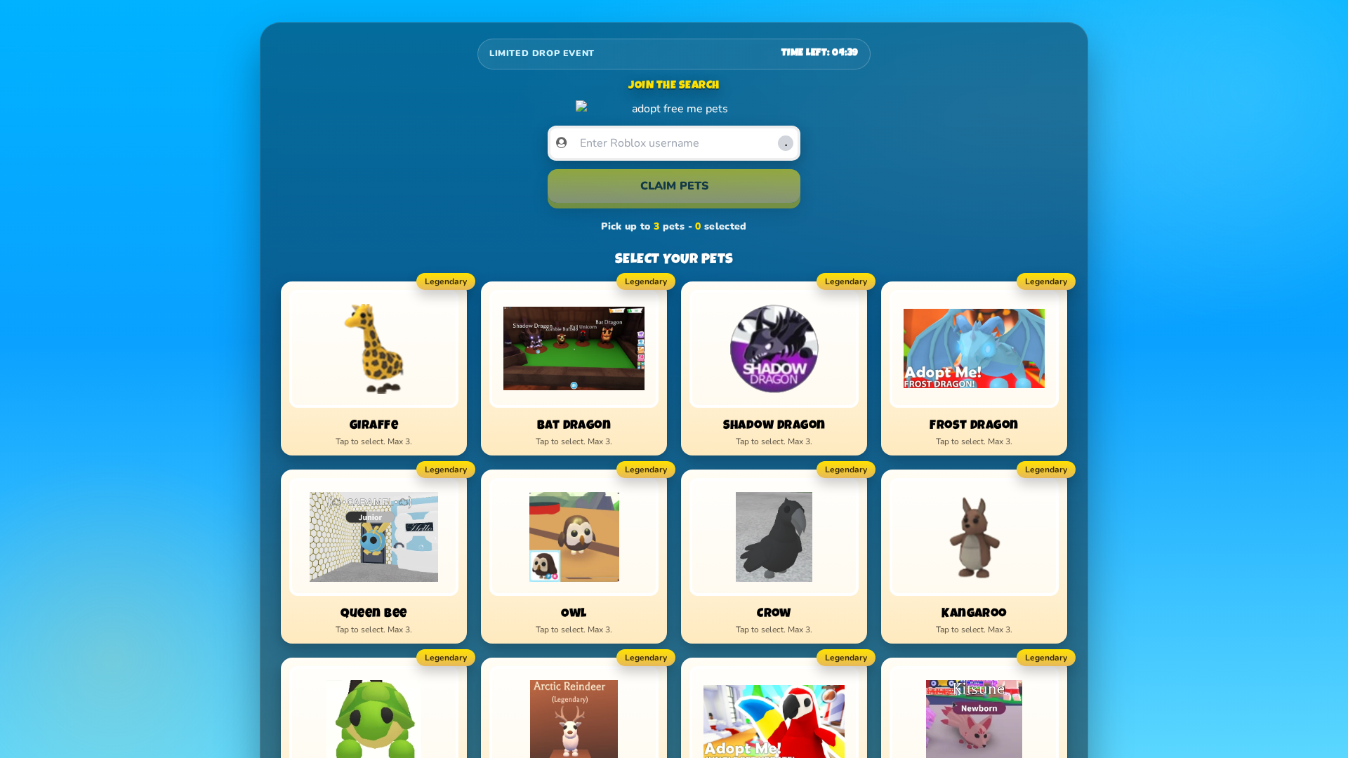 Screenshot of claimpets.smdeals.xyz