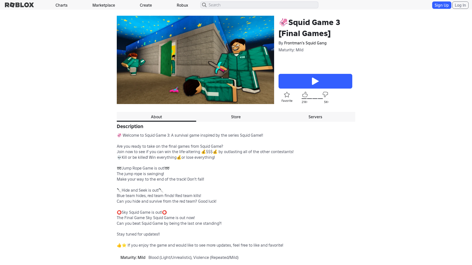 Screenshot of www.roblox.com.bi