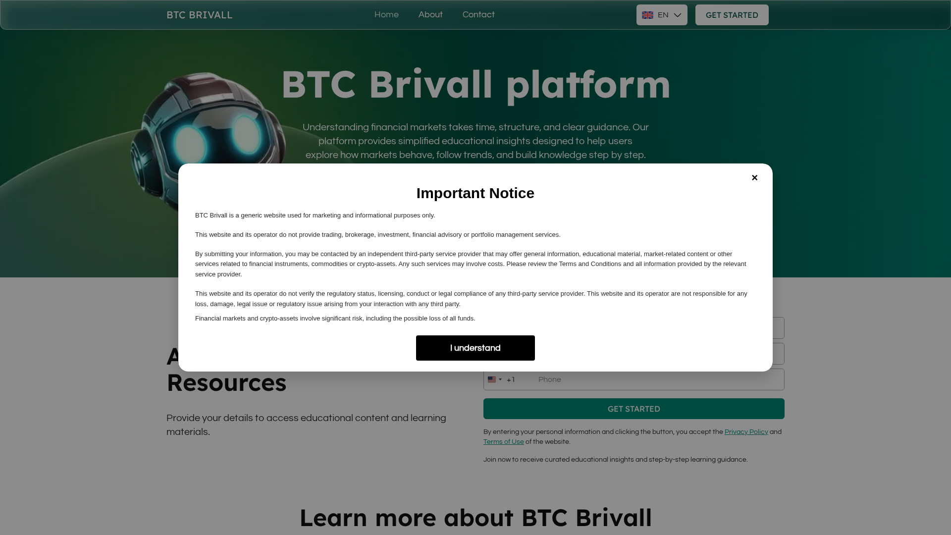 Screenshot of btcbrivall.live