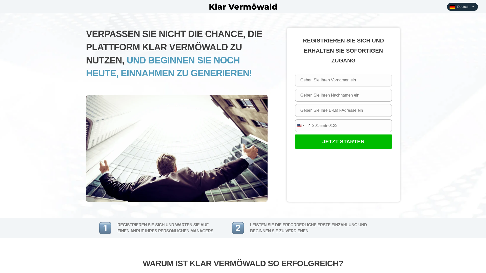 Screenshot of klarvermowald-de.live