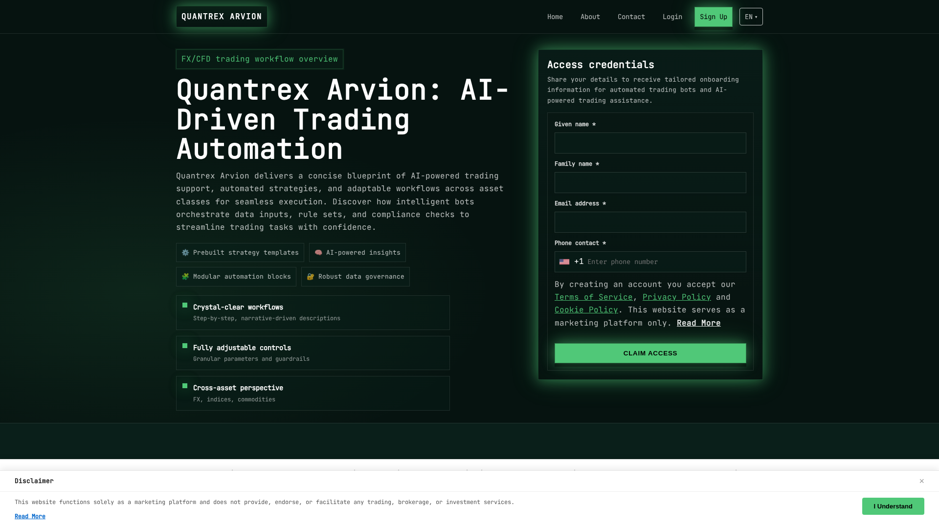 Screenshot of quantrexarvion.click