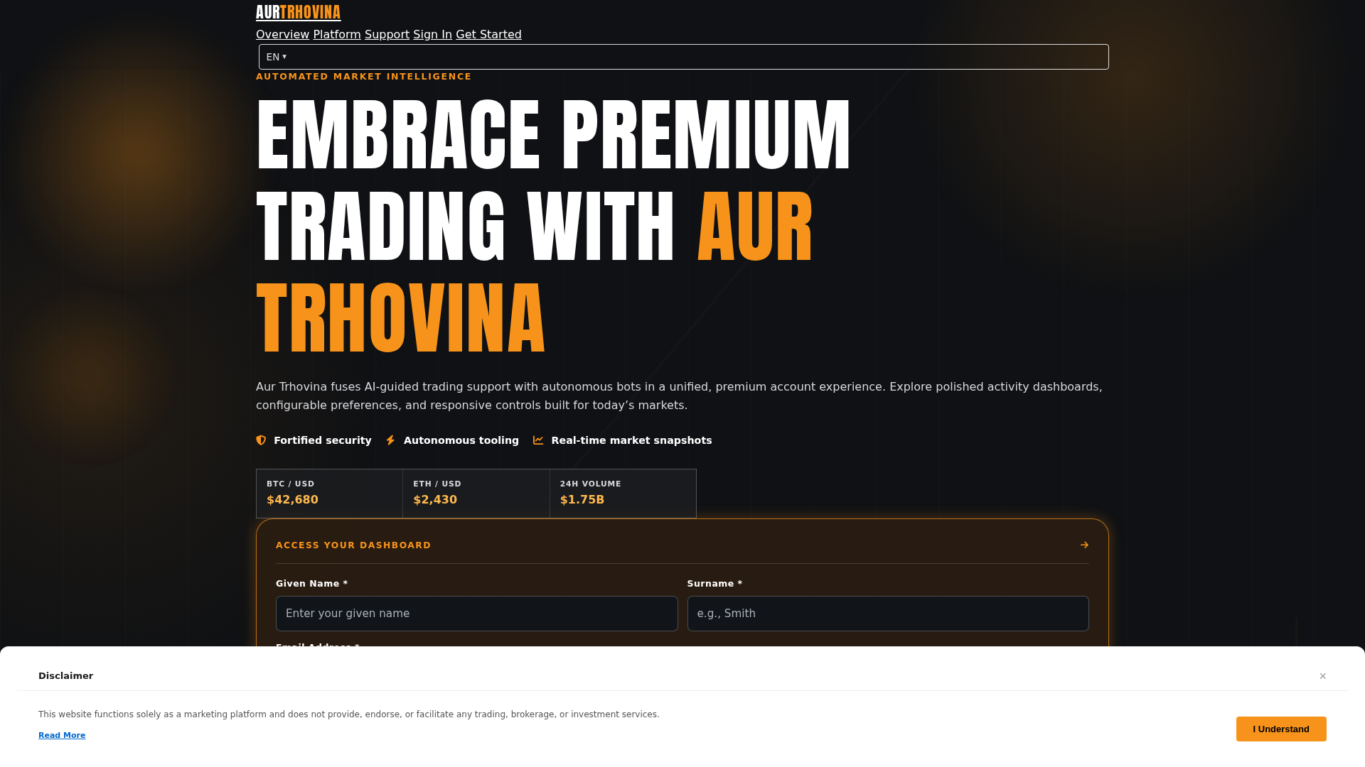 Screenshot of aurtrhovina.digital