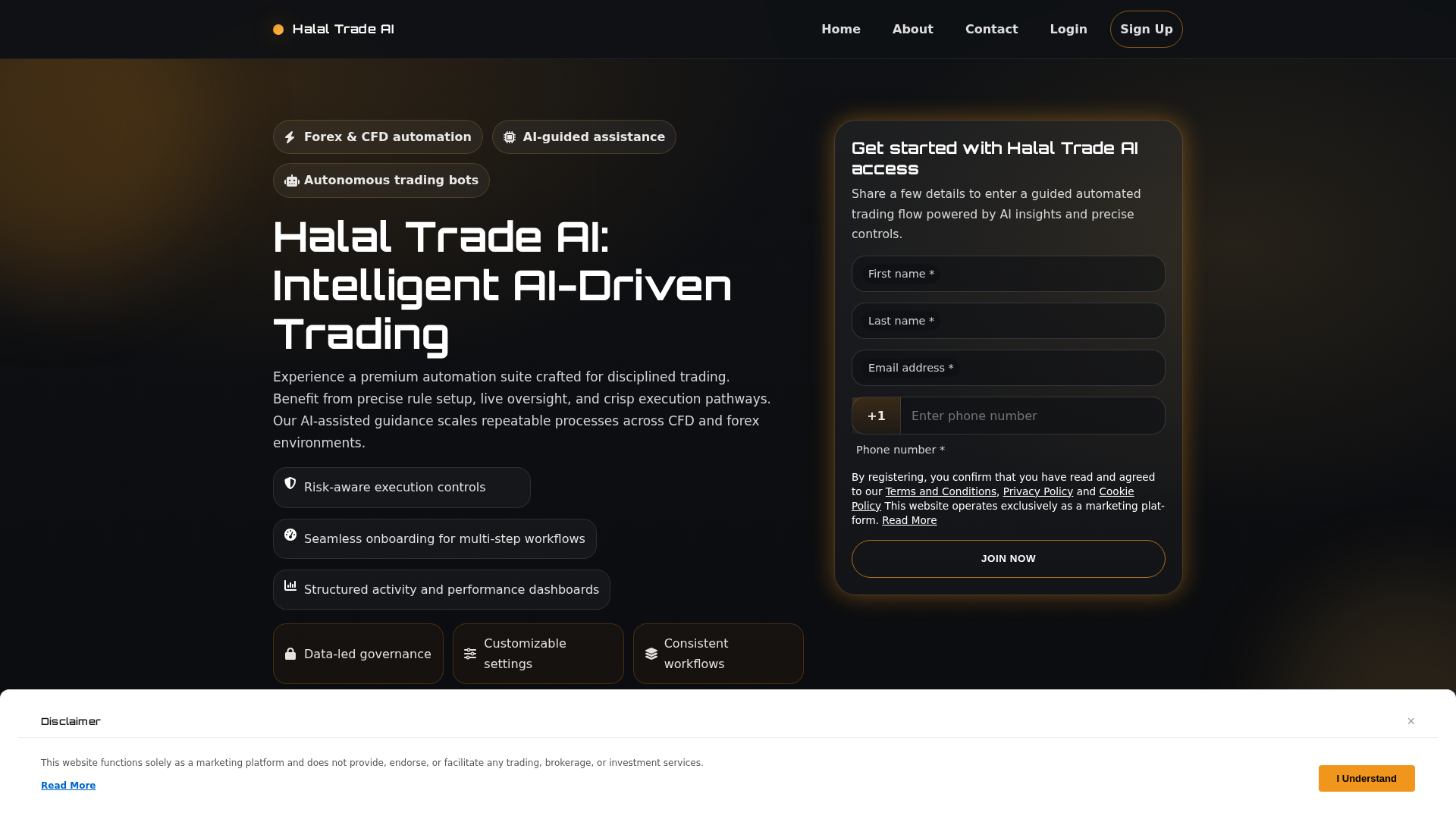 Screenshot of halaltrade-ai.com