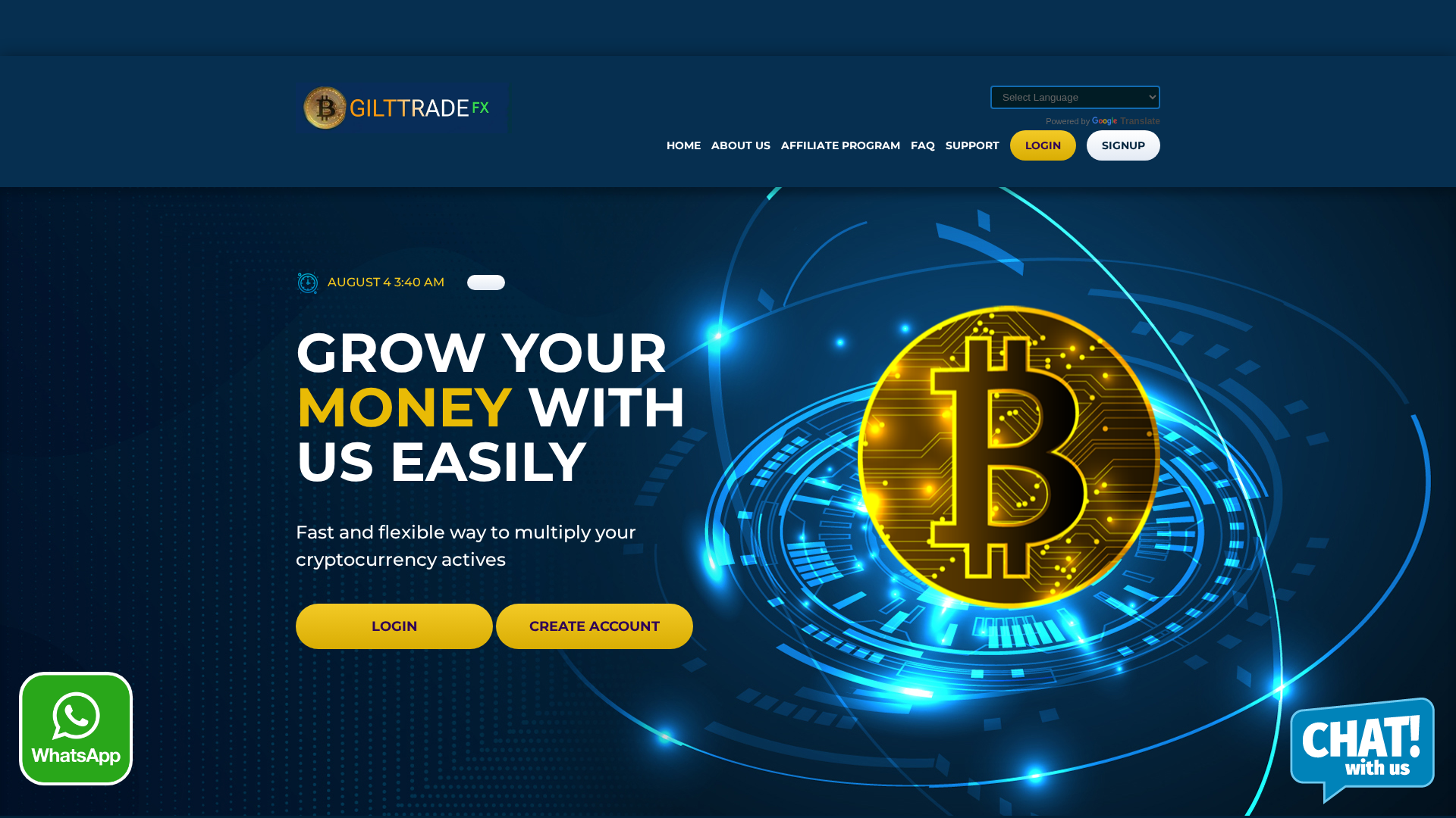 Screenshot of gilttradefx.com
