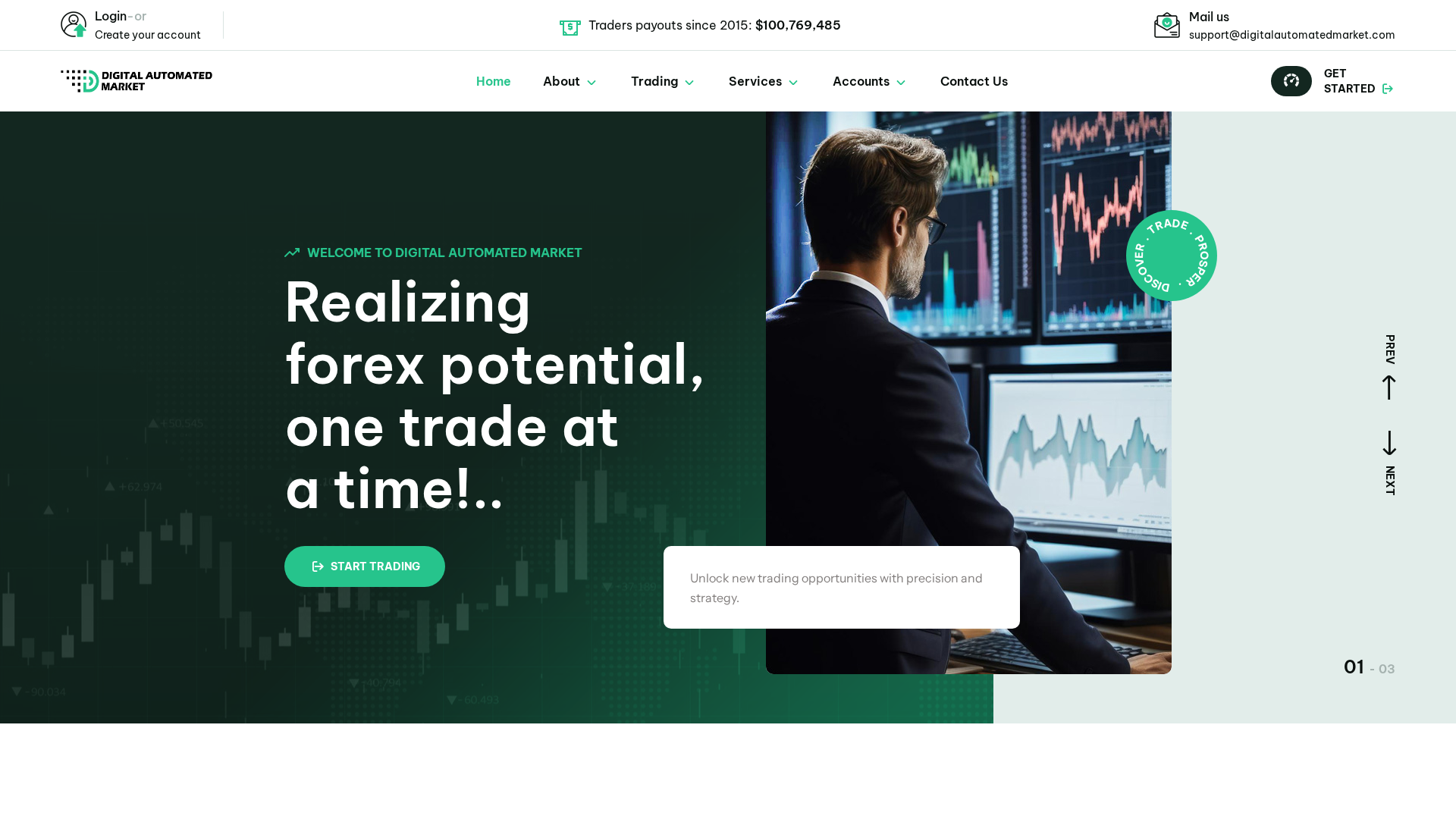 Screenshot of digitalautomatedmarket.com