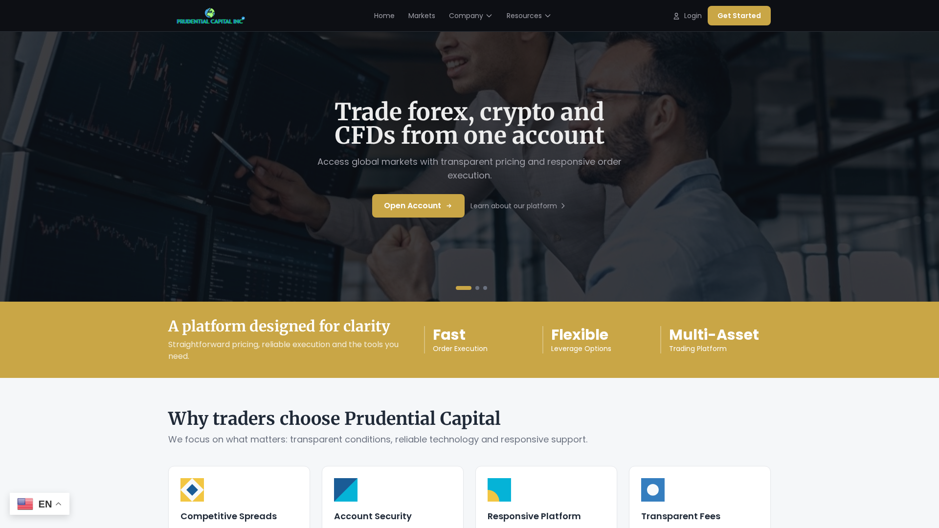 Screenshot of prudentialcapitalinc.com