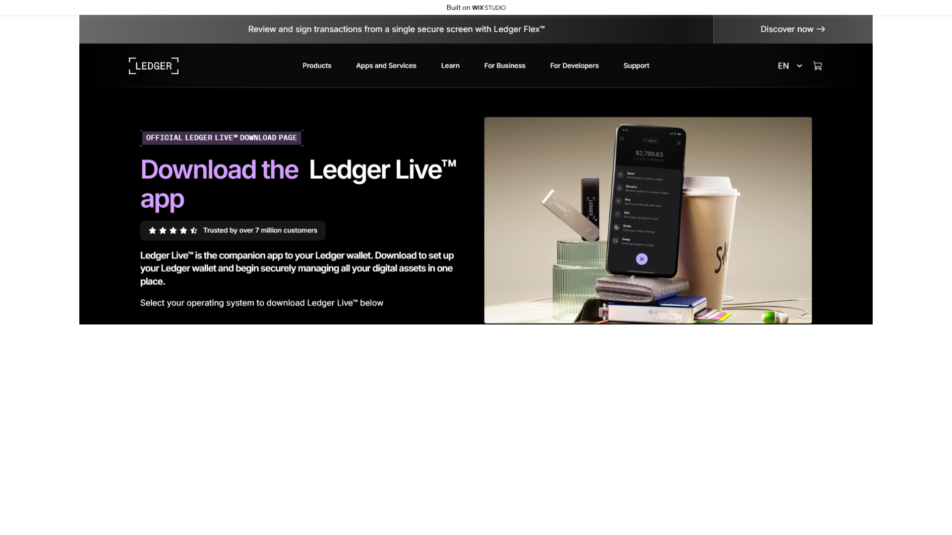 Screenshot of live-ledgrs-apps.wixstudio.com