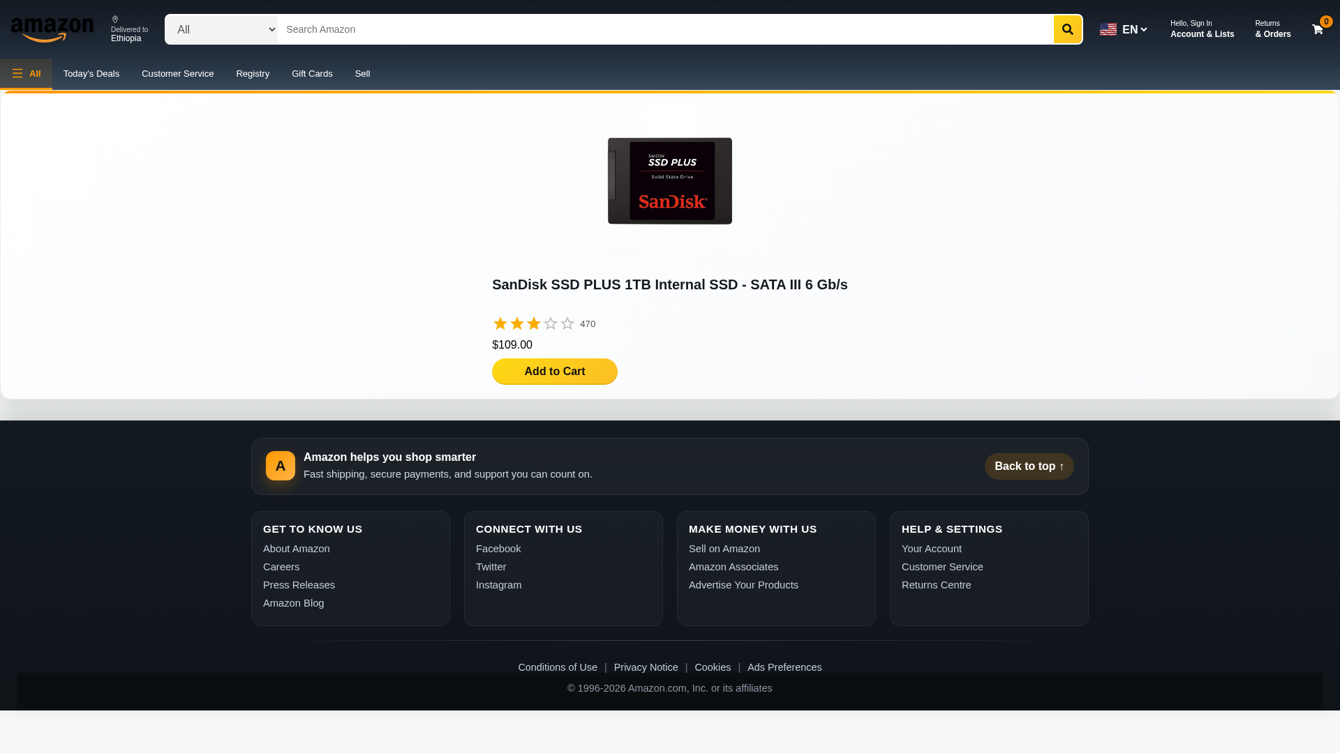 Screenshot of amazon-clone-six-rho-44.vercel.app