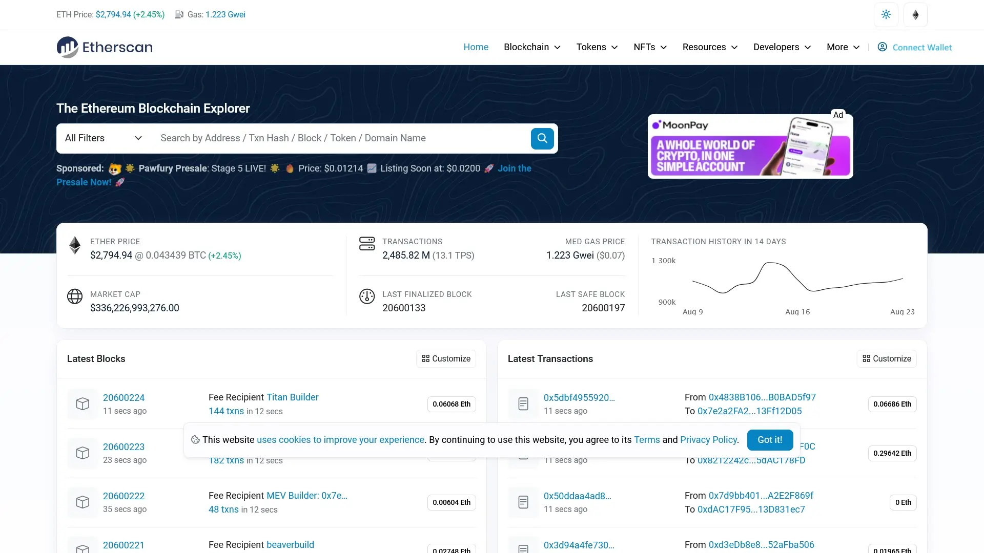 Screenshot of etherscan-wollet.github.io