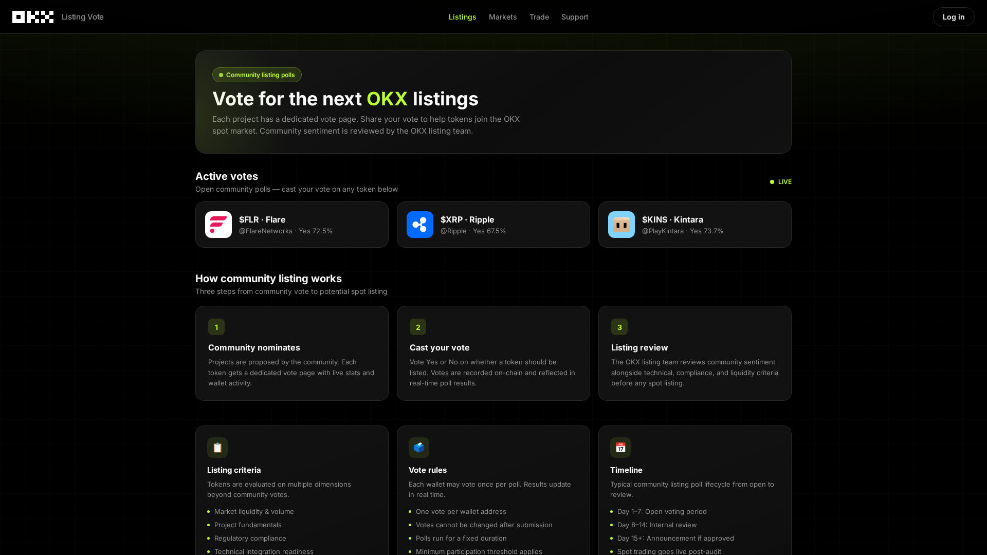 Screenshot of listings-okx.app