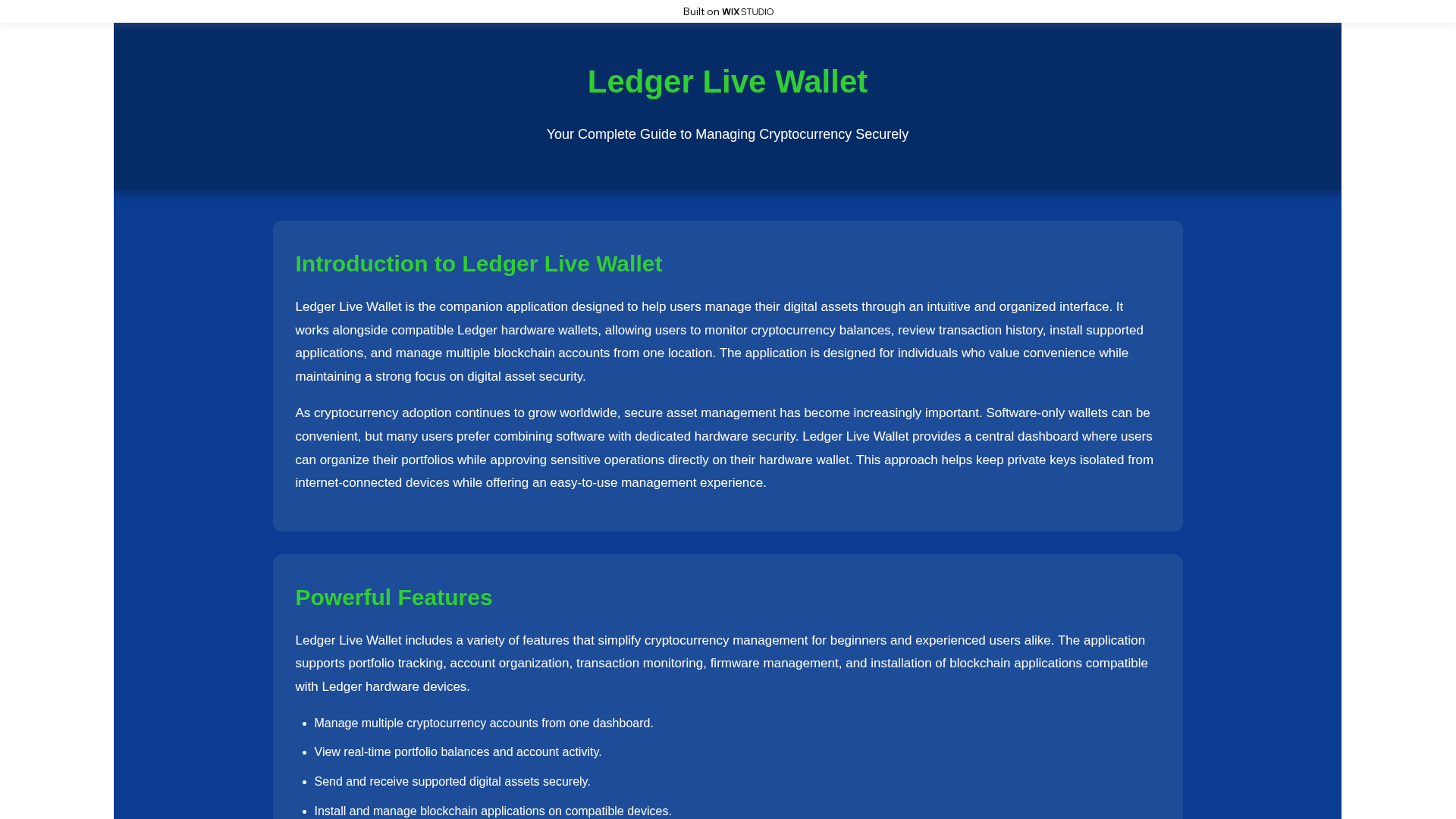Screenshot of liveapp-cloud.wixstudio.com