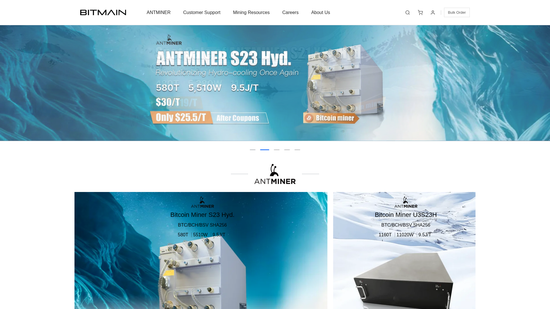 Screenshot of bitmain.com.vc
