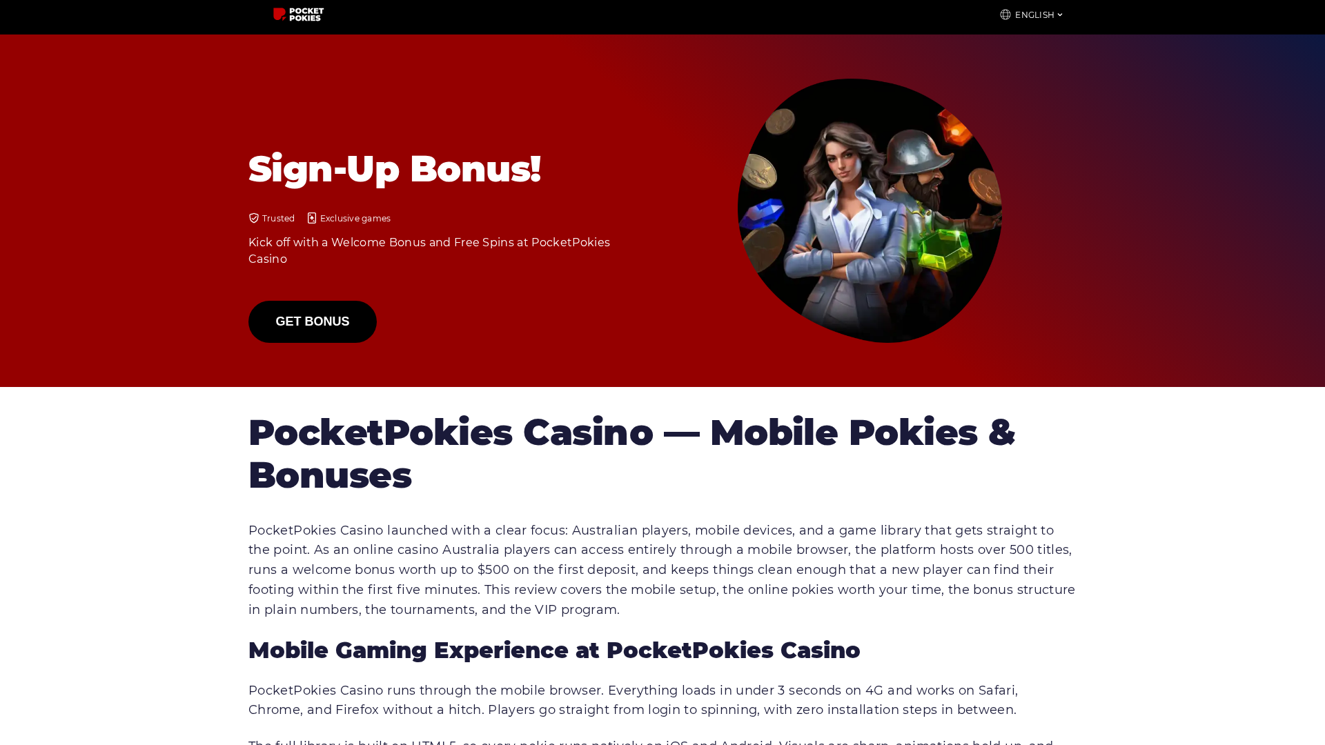 Screenshot of pocketpokies-online.com