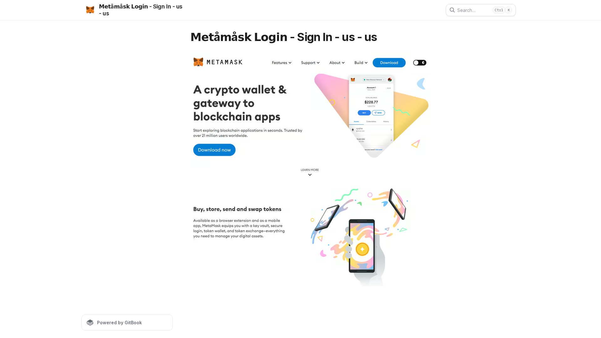 Screenshot of metameaslogiz.gitbook.io