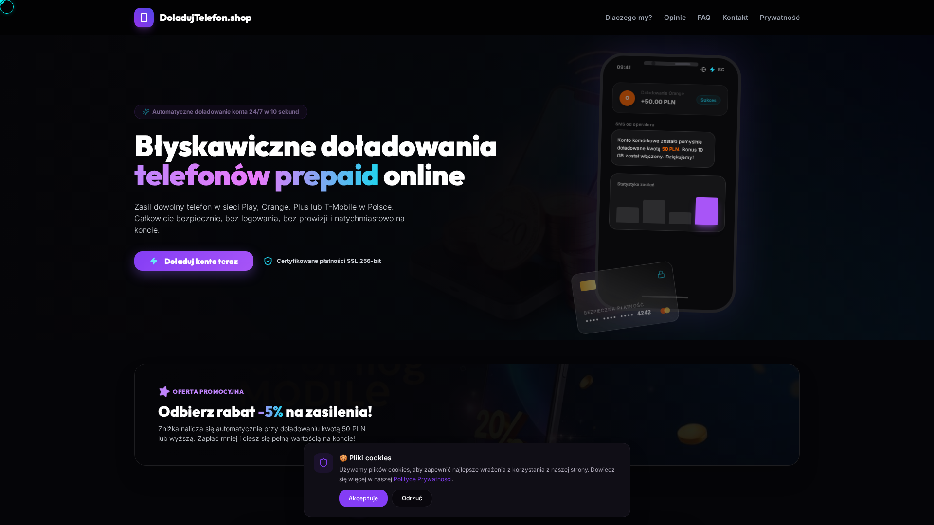 Screenshot of doladujtelefon.shop