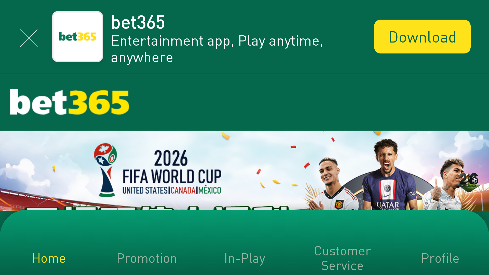 Screenshot of m.365bet277.com