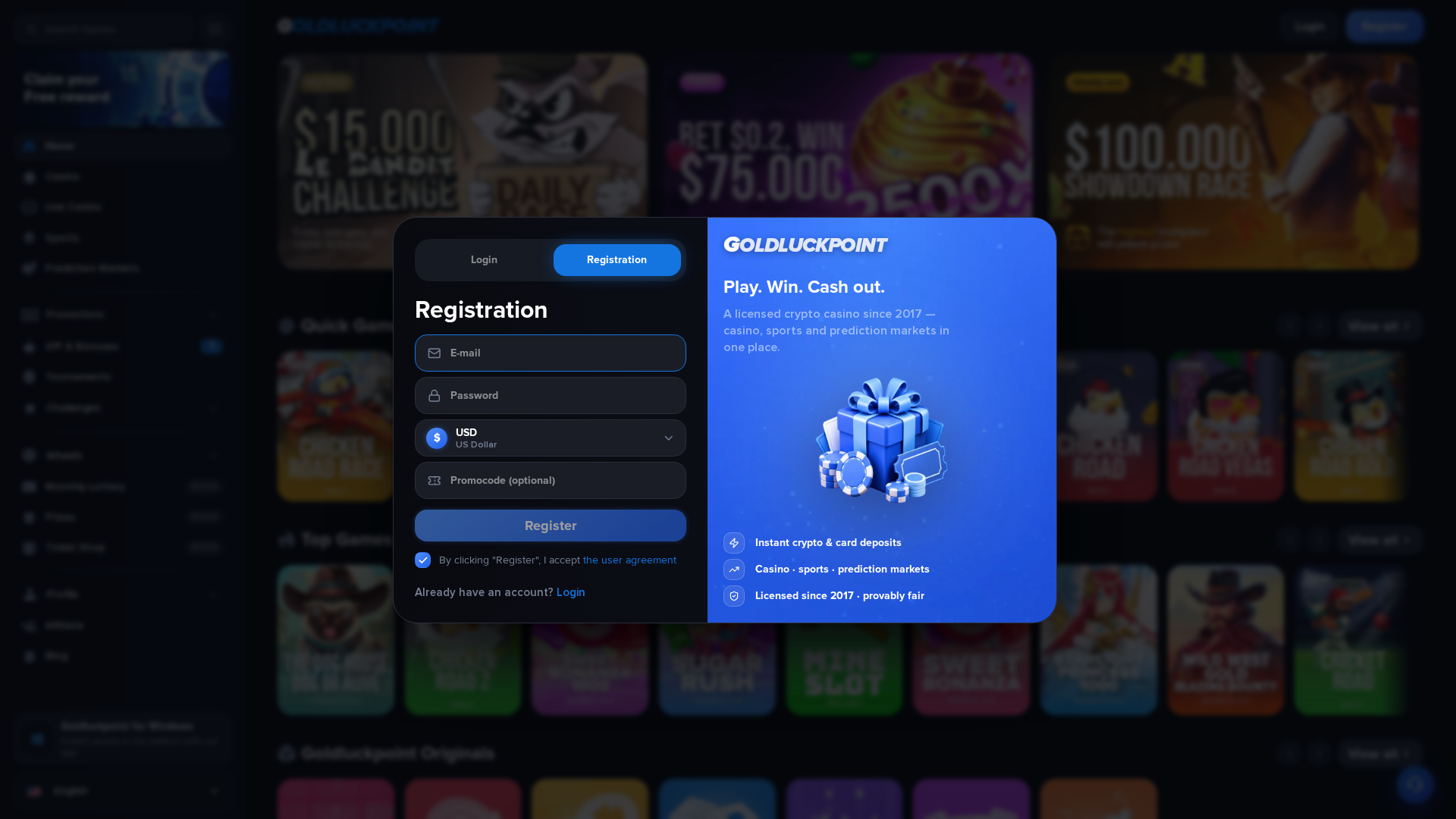 Screenshot of goldluckpoint.shop